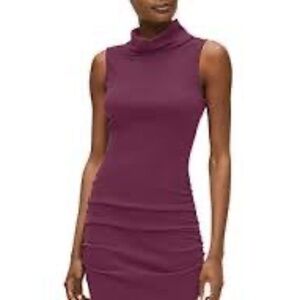 Michael Stars Plum Sleeveless Sweater Dress with Turtleneck - Size L - NWT.